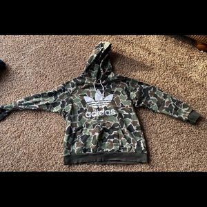 Mens adidas camo hooded sweatshirt size large